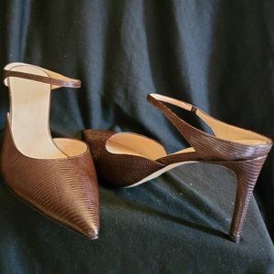 Club Monaco Brown Saydee 3 inch Pump - 9.5 - Brand New
